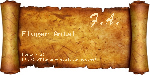 Fluger Antal névjegykártya